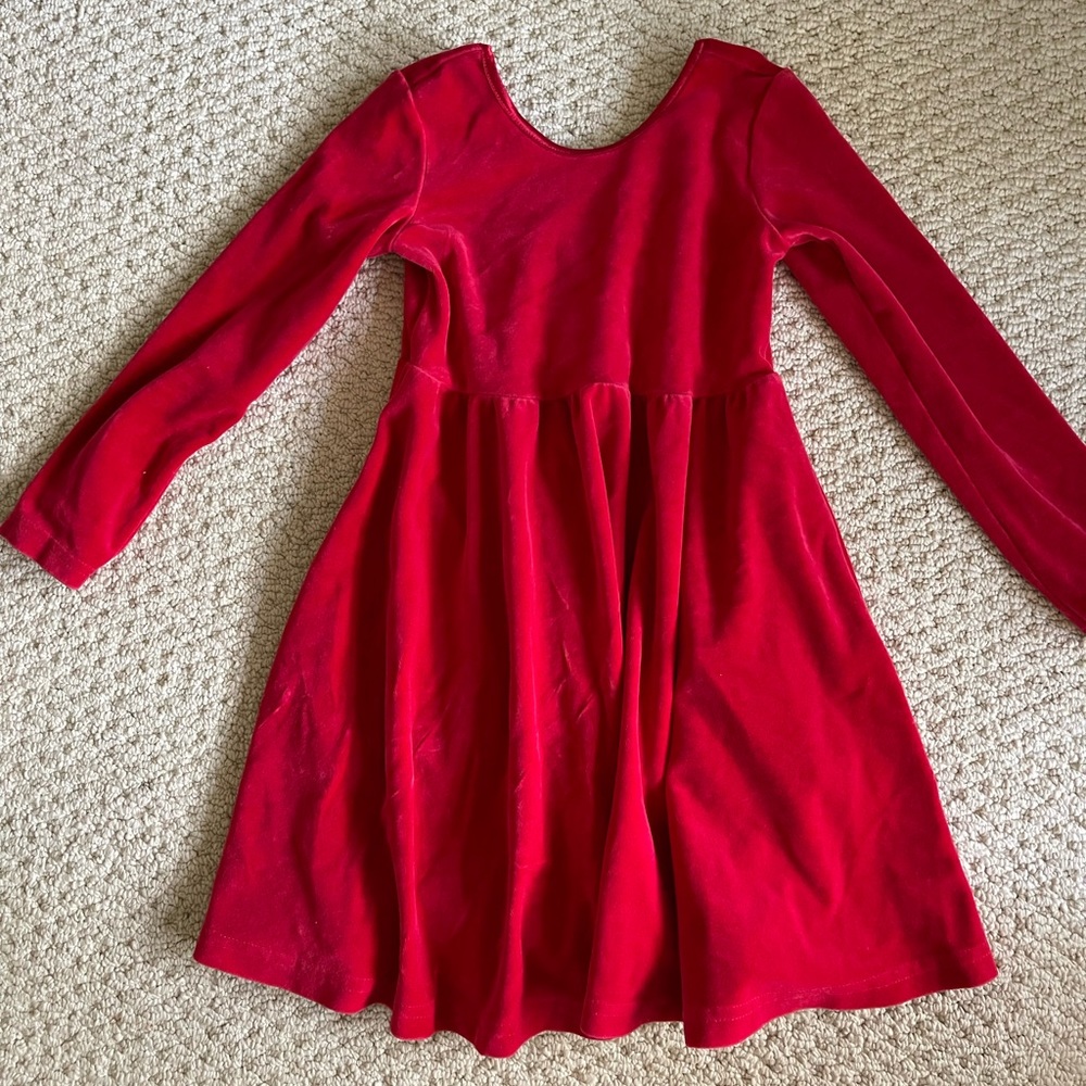 Hanna Anderson Velour Twirl Dress